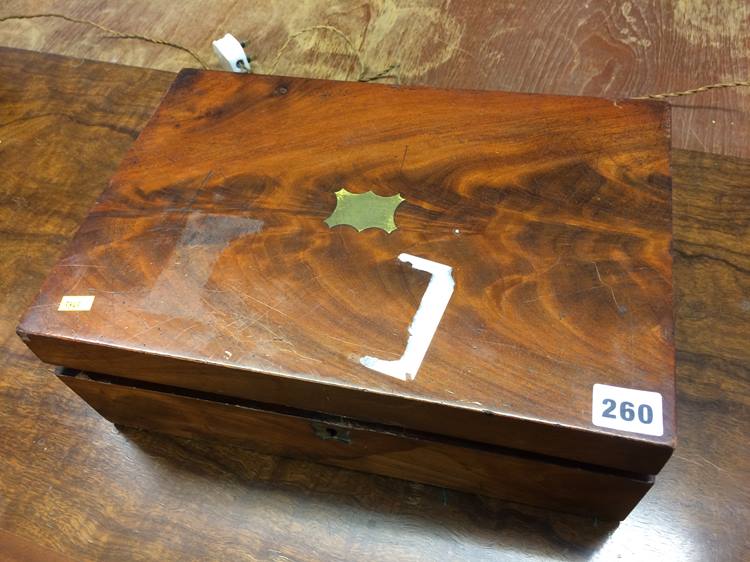 A mahogany writing slope