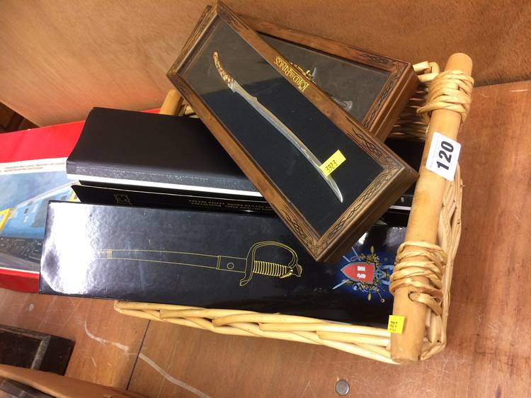 Box of miniature decorative swords etc. - Image 2 of 3