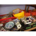 Tea sets, decorative plates and bric a brac etc.