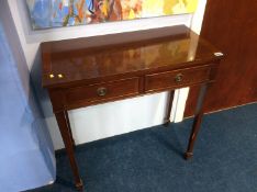 Reproduction mahogany console table