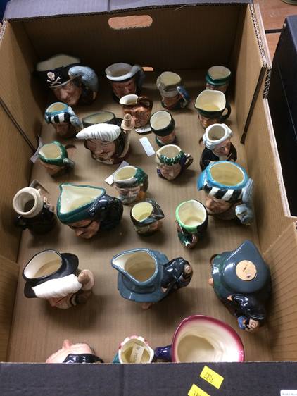 Large collection of Royal Doulton toby jugs