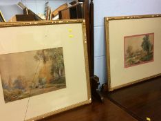 Pair of gilt framed Victorian watercolours