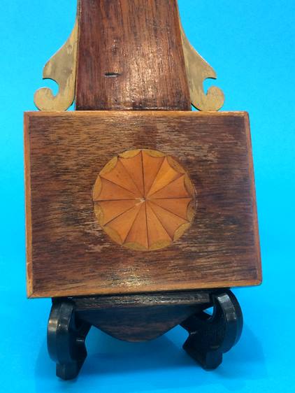 A miniature mahogany mounted clock - Image 3 of 3