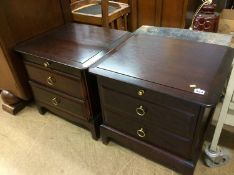 Pair of Stag bedside cabinets
