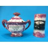 Reproduction Sunderland Lustre tureen and tankard