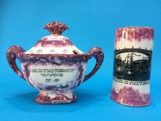 Reproduction Sunderland Lustre tureen and tankard