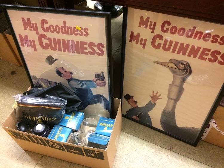 A collection of Guinness memorabilia