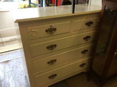A painted Edwardian mahogany chest of drawers