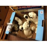 Box of Staffordshire dogs