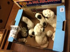 Box of Staffordshire dogs