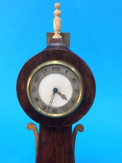 A miniature mahogany mounted clock - Image 2 of 3