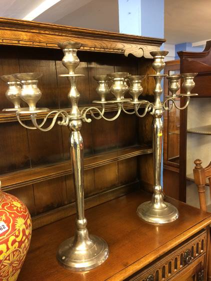 Large pair of candelabras