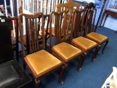 Set of four mahogany dining chairs