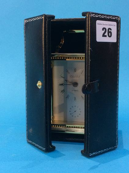 A Quartz carriage clock dial signed Churchill - Image 2 of 4