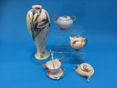 Collection of five pieces of unboxed Franz porcelain including a vase, tea cup and saucer etc.