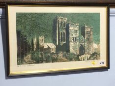 After Norman Wade, 'Durham Cathedral', 58/100, dated 1972, 50 x 31cm