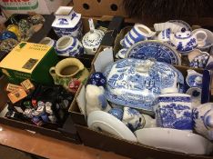 Three boxes of Ringtons china etc.