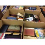 Six boxes of books