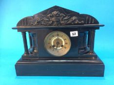 A slate mantle clock