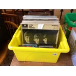 Box of records, Beatles, Rolling Stones etc.