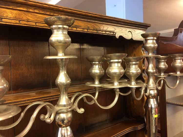 Large pair of candelabras - Image 2 of 2