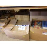 Seven boxes of books