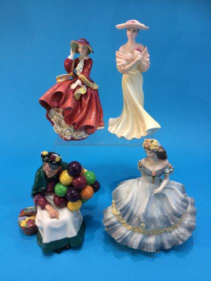 Two Royal Doulton figures and two Coalport figures - Image 2 of 2