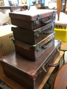 Four leather cases