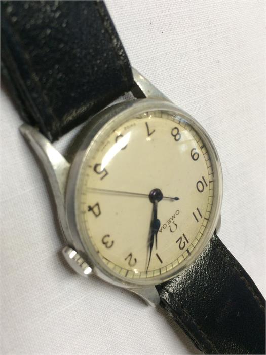 Air Ministry issued WW2 Omega RAF pilot’s watch. Manual winding, chronometer-rated movements , - Image 6 of 6