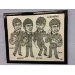 Framed Beatles print