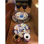 Quantity of Imari plates etc.