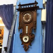 Mahogany clock / barometer