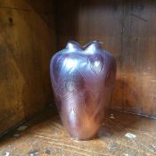 An iridescent vase