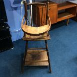 A 19th century metamorphic childs high chair