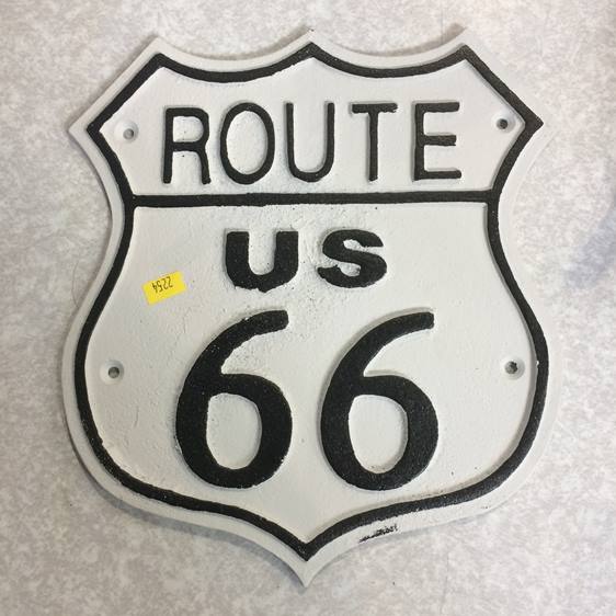 A Route 66 cast plaque
