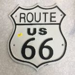 A Route 66 cast plaque