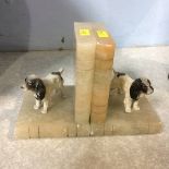 Pair of marble bookends