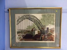 Lithograph, after Norman Wade, 'Tyne Bridge', 60 / ?