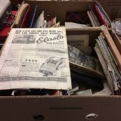 Two boxes assorted ephemera