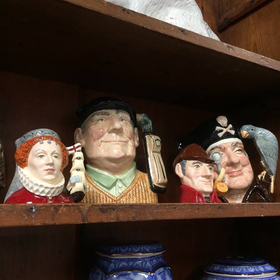 Seven Royal Doulton Toby jugs