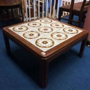 Teak tiled coffee table