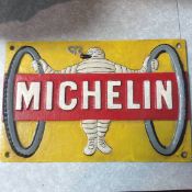 A cast Michelin plaque