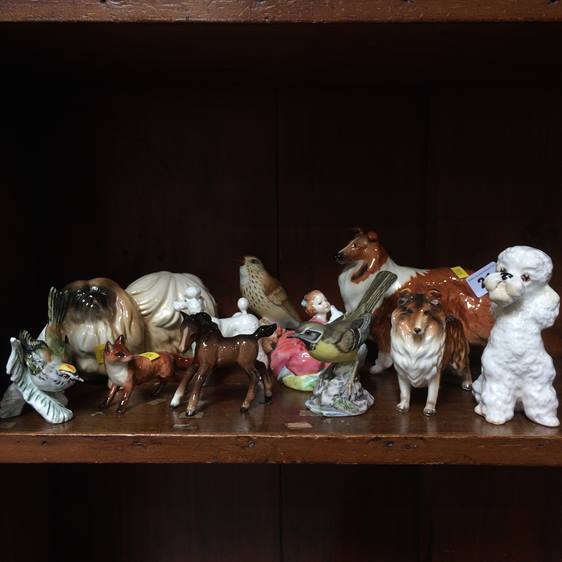 Various figures, including Beswick, Royal Doulton etc.