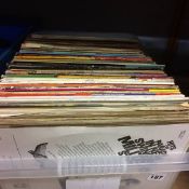 Box of assorted and a box of LPs