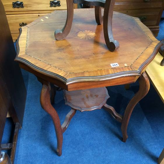 Edwardian occasional table and plant pedestal - Image 2 of 3