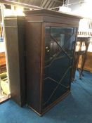 Edwardian wall mounted cabinet and a bookcase top