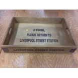 A Liverpool Street Station tray