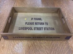 A Liverpool Street Station tray