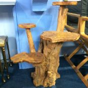 Four tier walnut 'log' table