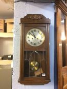 Oak cased wall clock